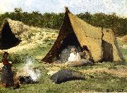 Albert Bierstadt Indian_Camp France oil painting artist